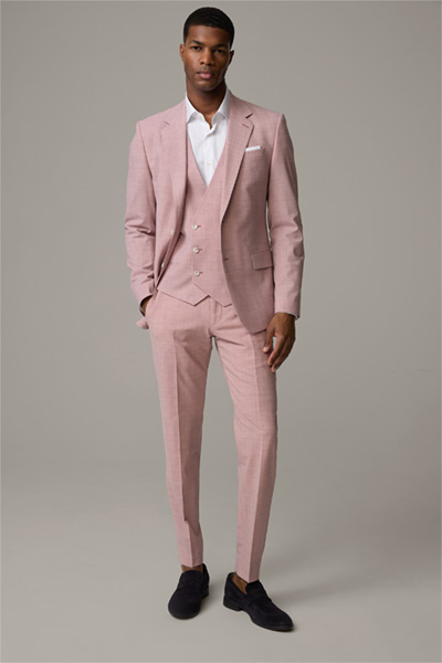 Flex Cross-pantalon Melvin met scherpe vouwen, roze gemêleerd