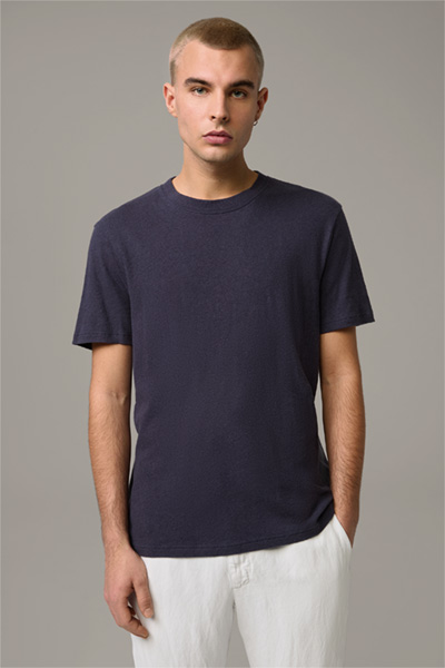 T-shirt Lino, donkerblauw