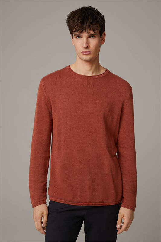 Pull-over en maille Levi, rouge rouille