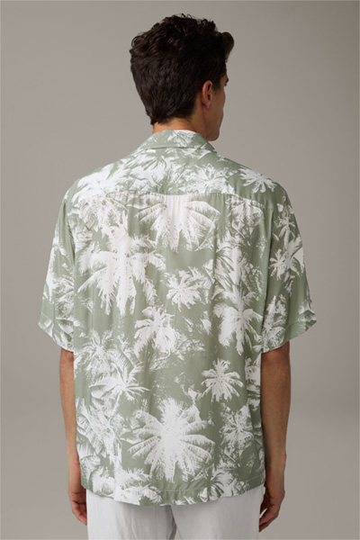 Chemise à manches courtes Cliro, vert/blanc à motif