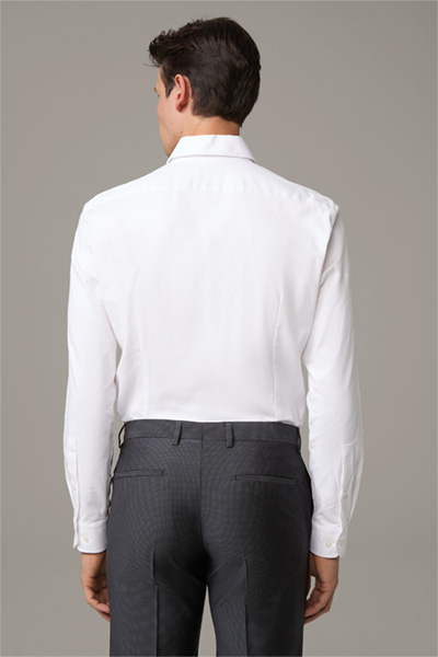Overhemd Santos, wit gestructureerd