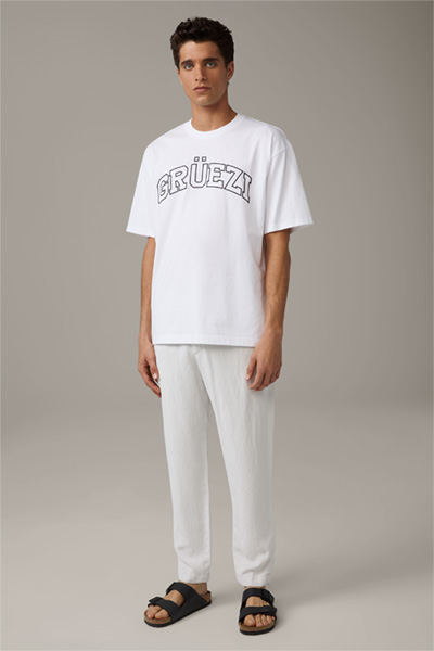 T-shirt en coton biologique Tore, en blanc