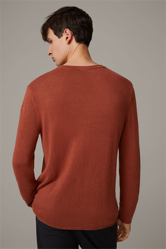Pull-over en maille Levi, rouge rouille