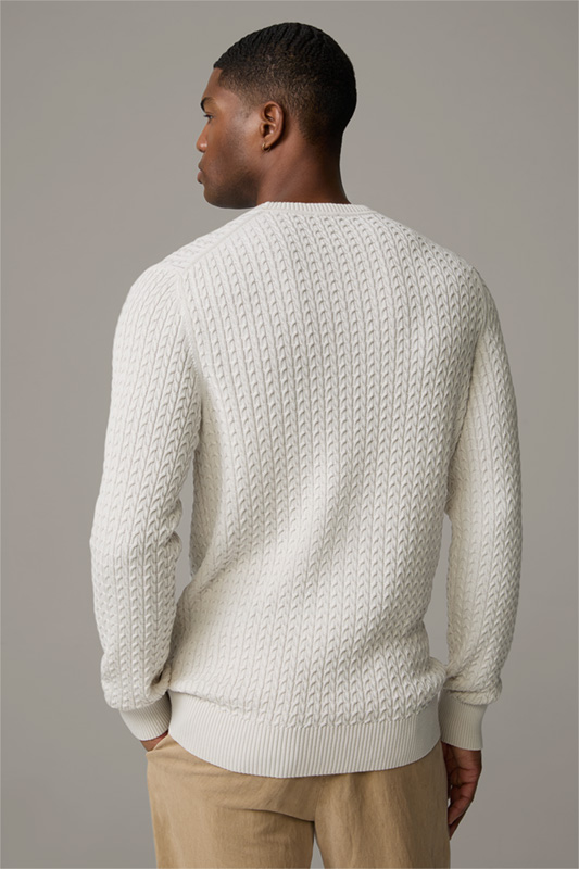 Pull-over en maille Kito, avec structure offwhite