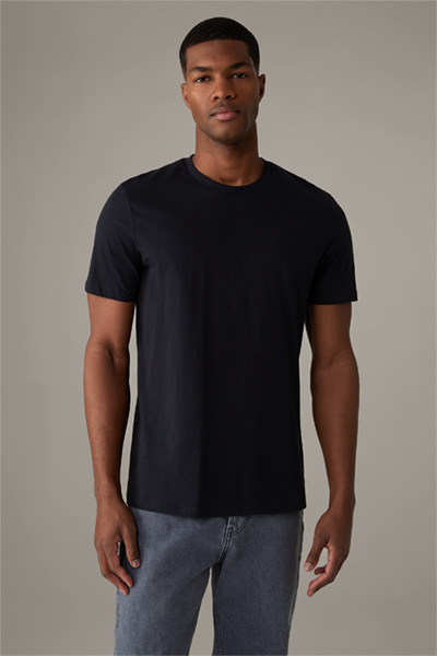 Katoenen T-shirt Clark, marineblauw