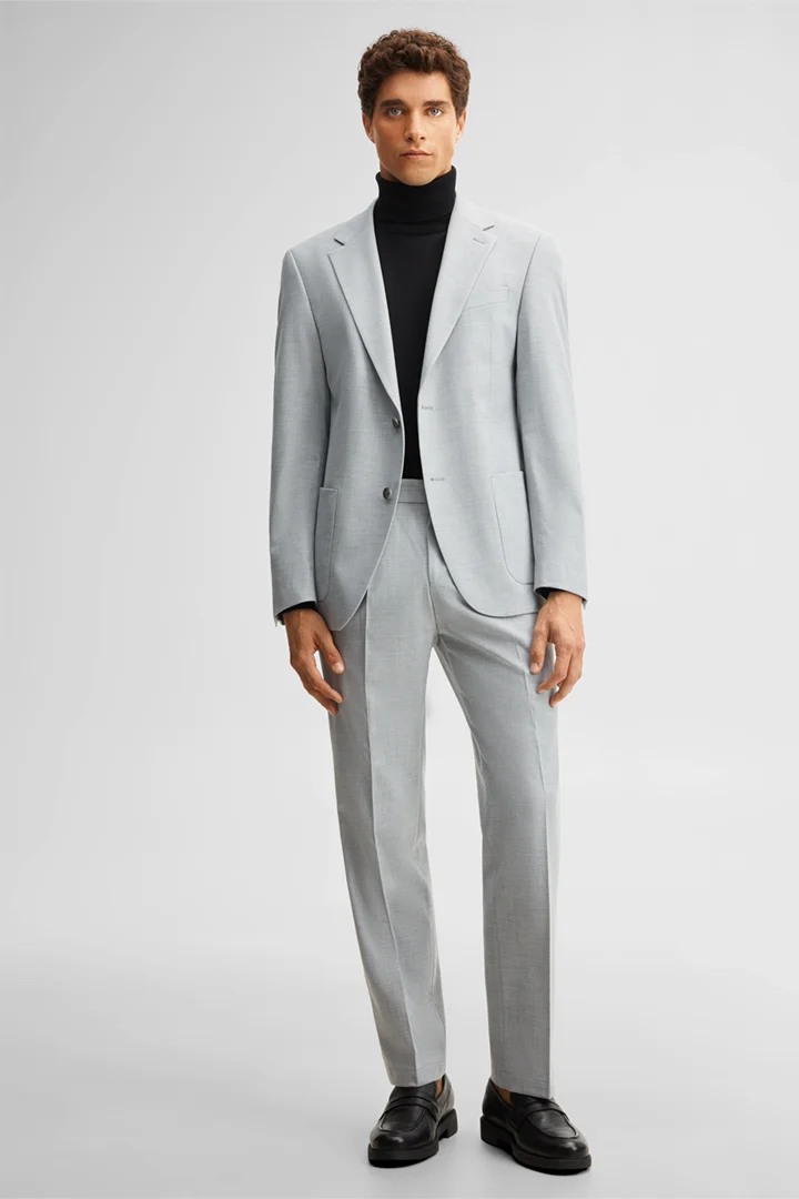Strellson presents the product Modular trousers in a wool blend, grey from the category Modular trousers as an outfit