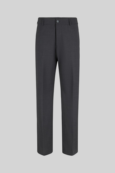Wool-blend pleated trousers, anthracite