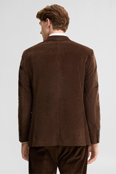 Leidt naar de productdetailpagina „Mix and match-colbert van corduroy en katoenmix, bruin"