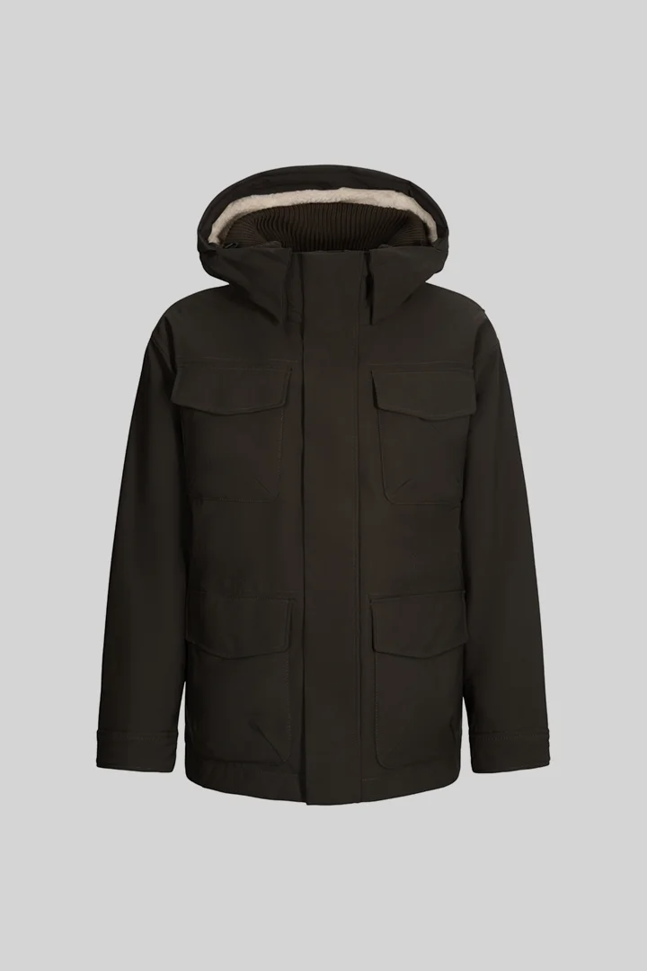 Strellson presenteert het product Parka-Jacke mit Kapuze, oliv uit de categorie  als productfoto