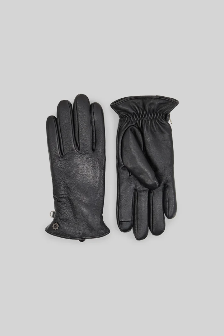 Mène à la page produit « Gants en cuir, noirs »