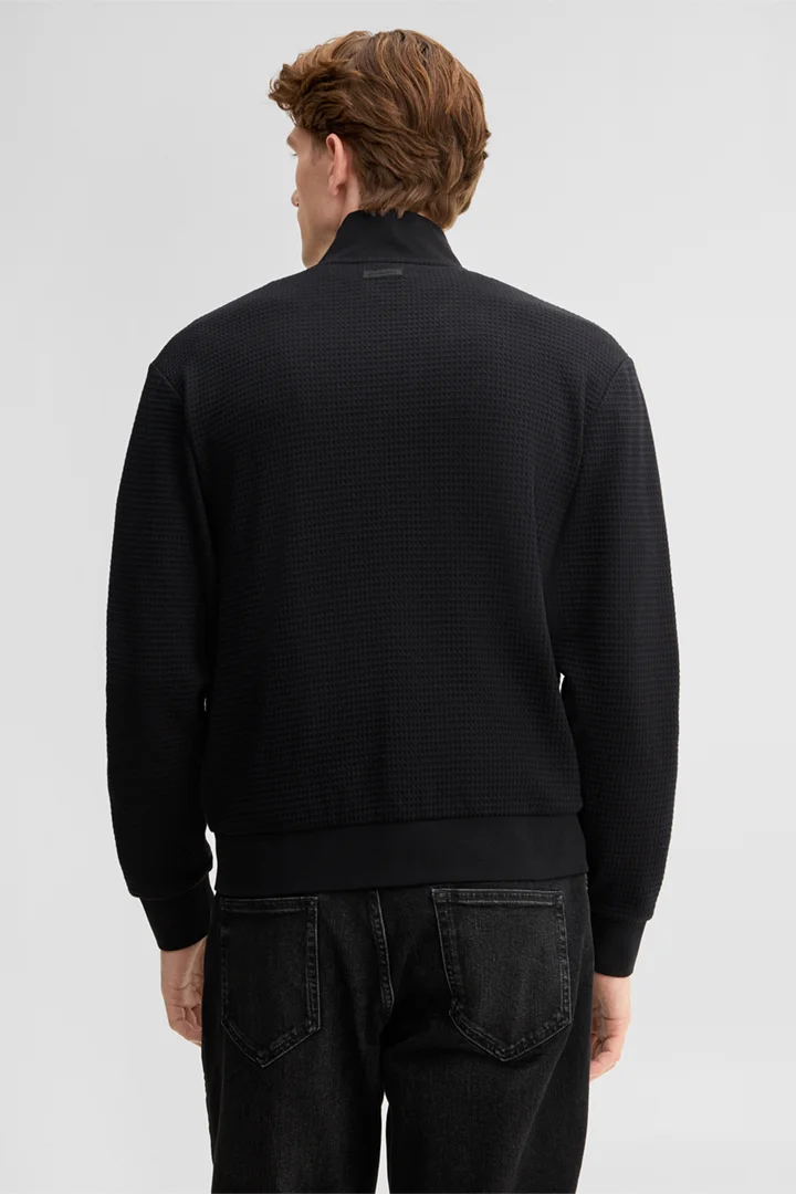Führt zu Produktdetailseite „Sweat-Jacke mit Zipper, schwarz"