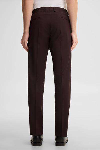 Leidt naar de productdetailpagina „Mix and match-pantalon van een wolmix, bordeauxrood"