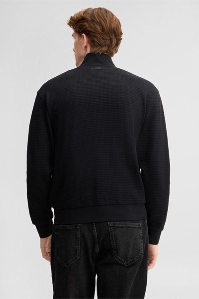 Mène à la page produit « Veste sweat à fermeture éclair, noire »