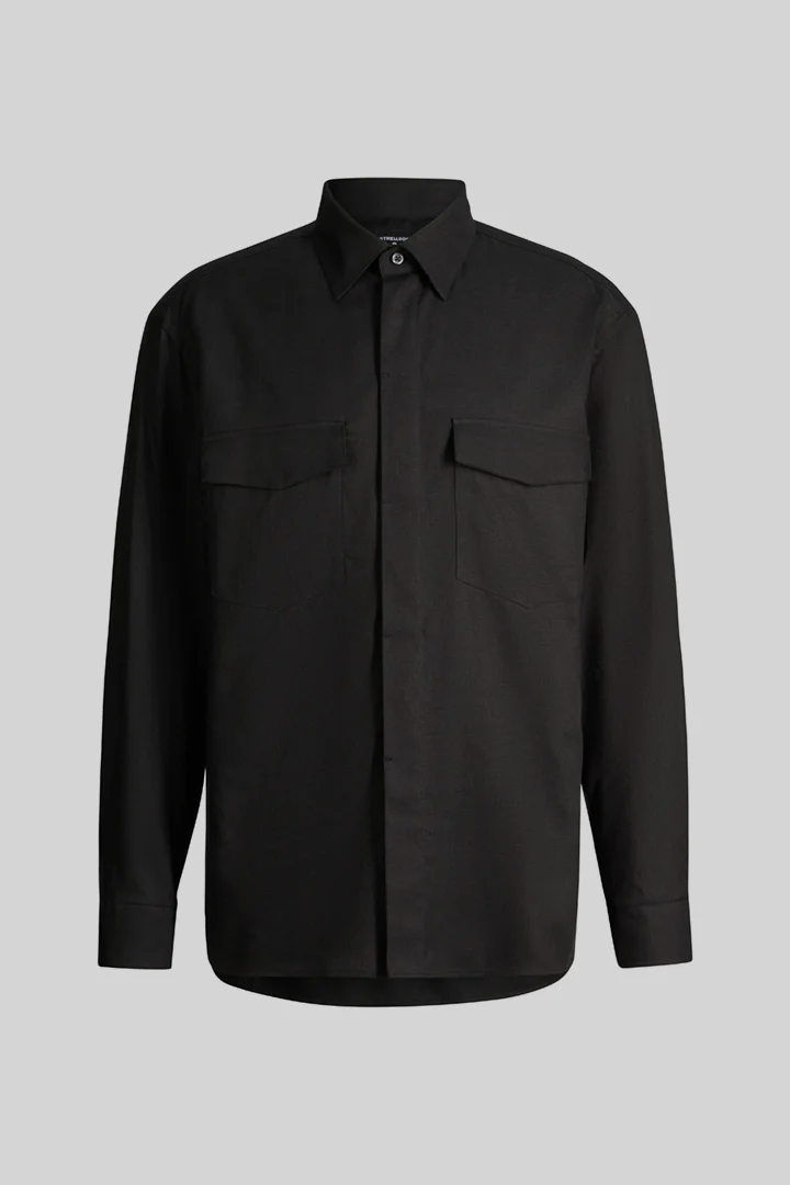 Leads to product detail page "Casual shirt in a cotton blend, black"
