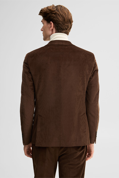 Leidt naar de productdetailpagina „Mix and match-colbert van corduroy en een katoenmix, bruin"