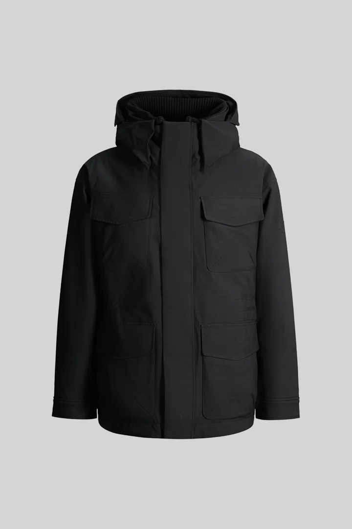 Strellson präsentiert das Produkt Parka-Jacke mit Kapuze, schwarz aus der Kategorie Jacken als Freisteller