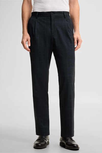 Führt zu Produktdetailseite „Baukasten-Hose aus Viskosemix, navy"