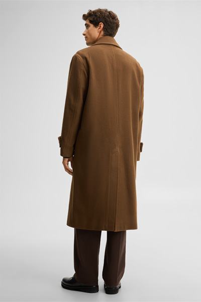 Mène à la page produit « Trench-coat en laine mélangée, marron »