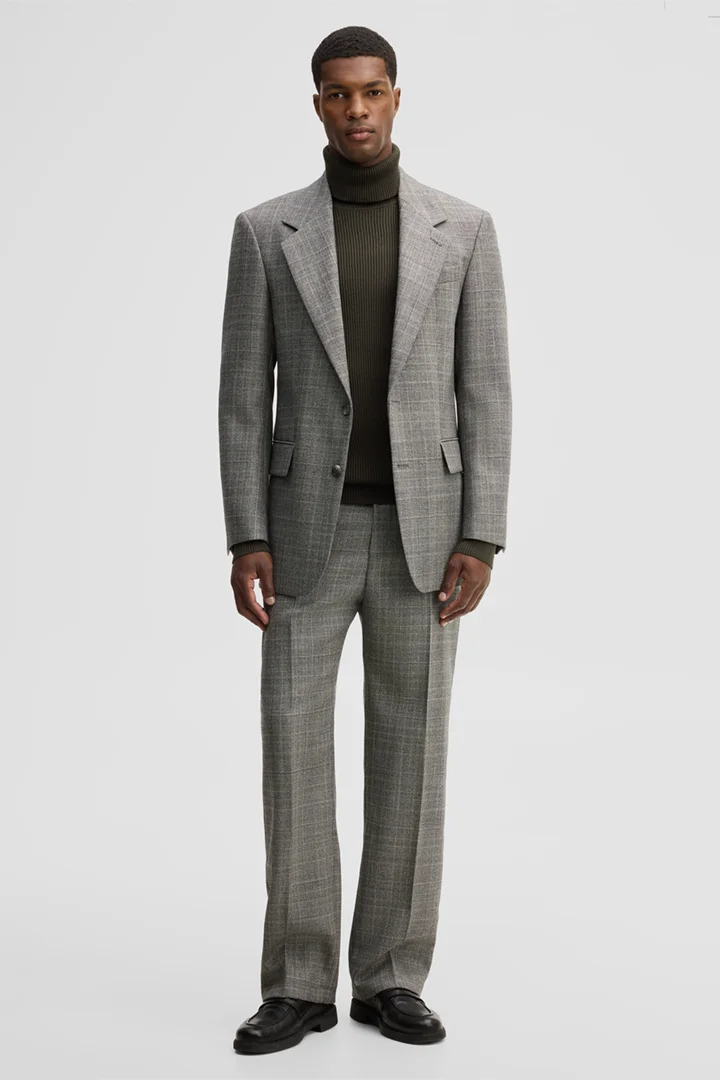Mène à la page produit « Veste modulable en laine vierge, anthracite »
