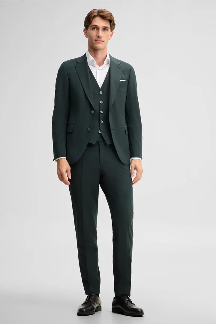 Strellson präsentiert das Produkt Anzug-Weste aus Wollmix, grün aus der Kategorie Westen als Outfit