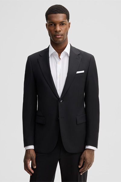 Mène à la page produit « Veste modulable en laine mélangée, noire »