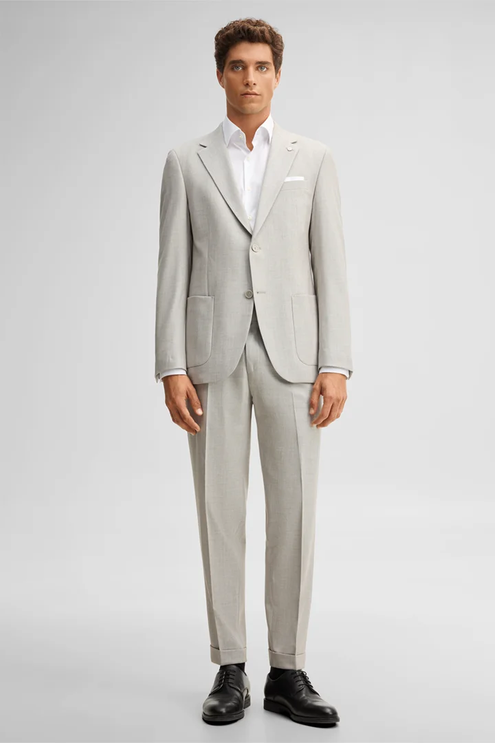 Strellson presents the product Modular suit jacket in a wool blend, beige from the category Blazers as an outfit