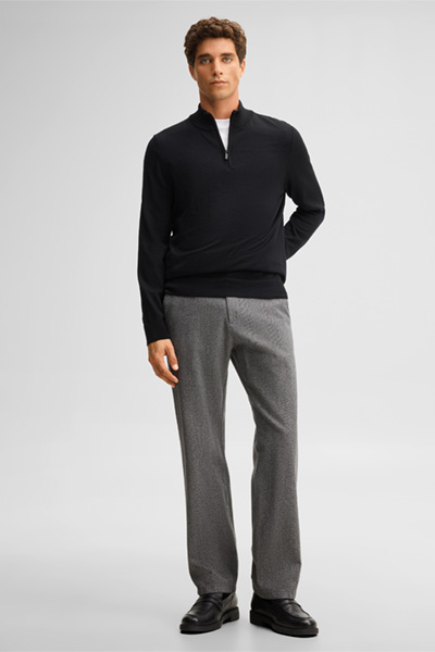 Leads to product detail page "Marek Virgin Wool Pullover in Black"