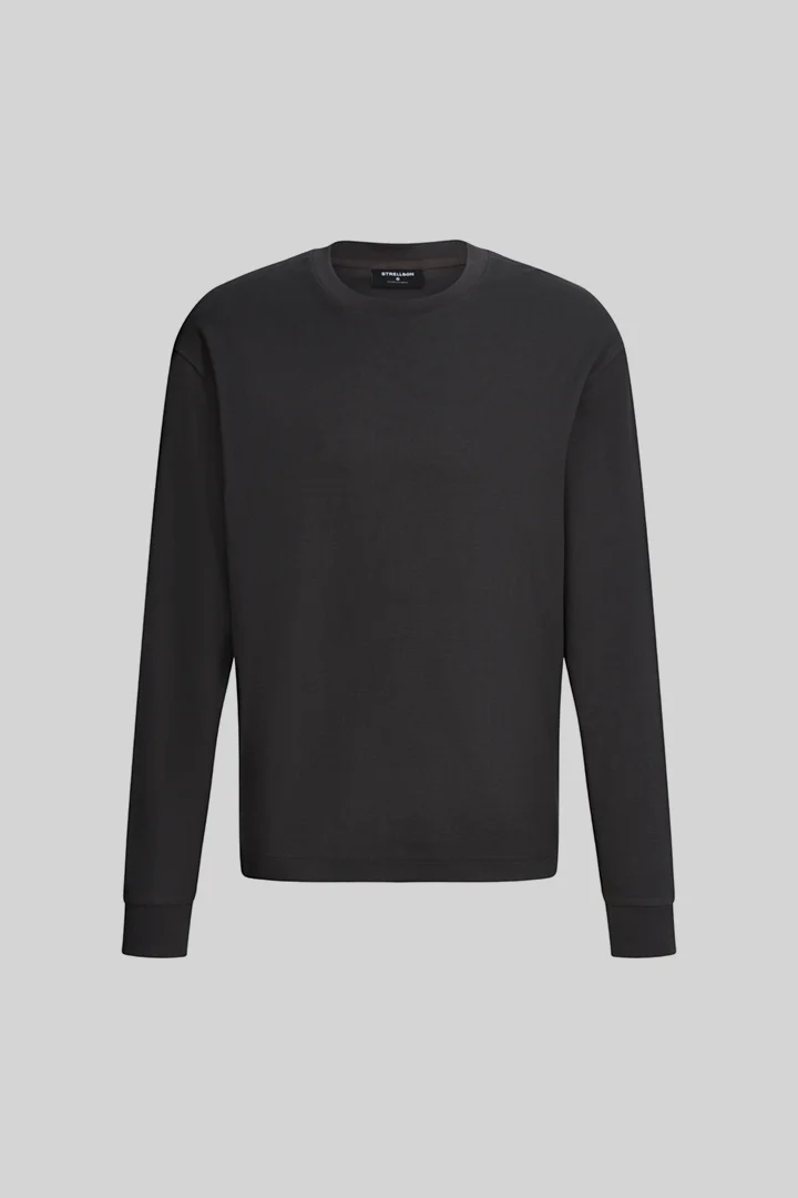 Mène à la page produit « T-shirt à col rond en coton, gris foncé »