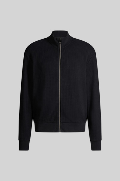 Führt zu Produktdetailseite „Sweat-Jacke mit Zipper, schwarz"