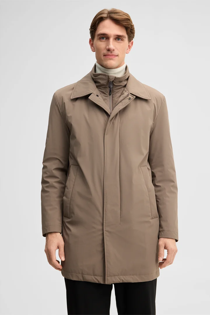 Führt zu Produktdetailseite „City-Mantel mit Umlegekragen, beige"