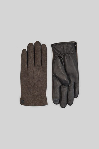 Mène à la page produit « Gants, marron foncé/noir »