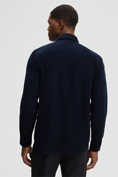 Leidt naar de productdetailpagina „Fijn corduroy overhemd Corey, donkerblauw"