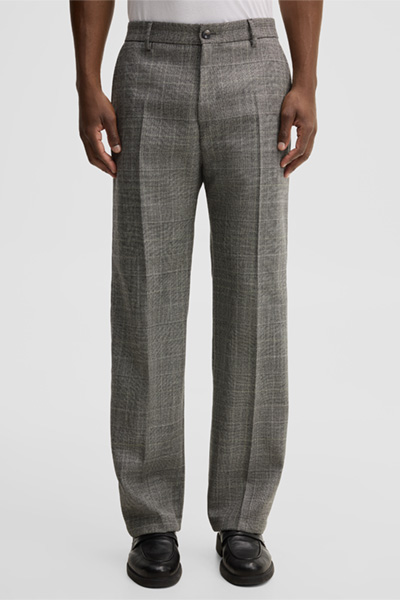 Leads to product detail page "Modular trousers made from virgin wool, anthracite"