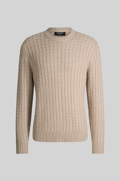Führt zu Produktdetailseite „Rundhals-Pullover mit Kaschmir, beige"