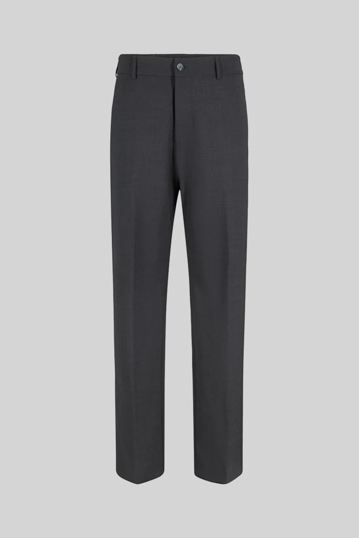 Strellson presents the product Wool-blend pleated trousers, anthracite from the category Trousers as a cut-out