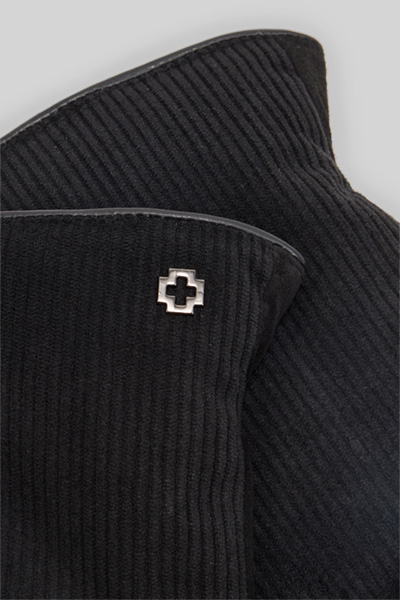 Führt zu Produktdetailseite „Handschuhe im Materialmix, schwarz"