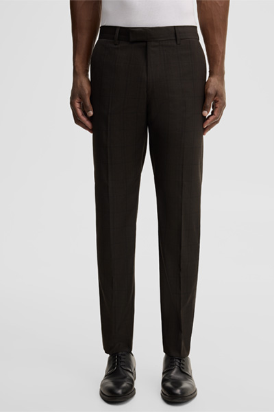 Leads to product detail page "Modular trousers in a viscose blend, brown"