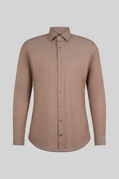 Hemd mit Stretch und Kentkragen, beige