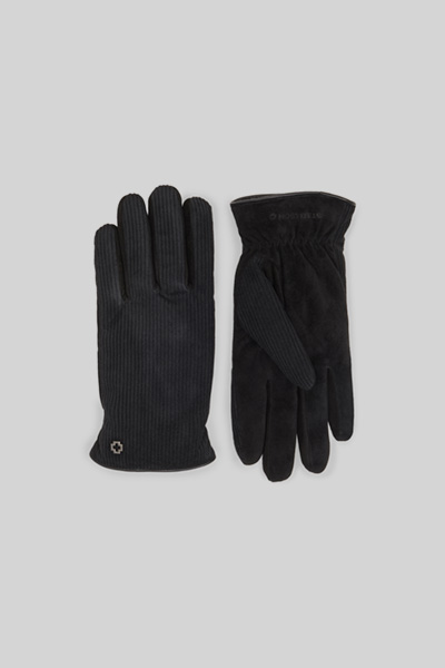 Führt zu Produktdetailseite „Handschuhe im Materialmix, schwarz"