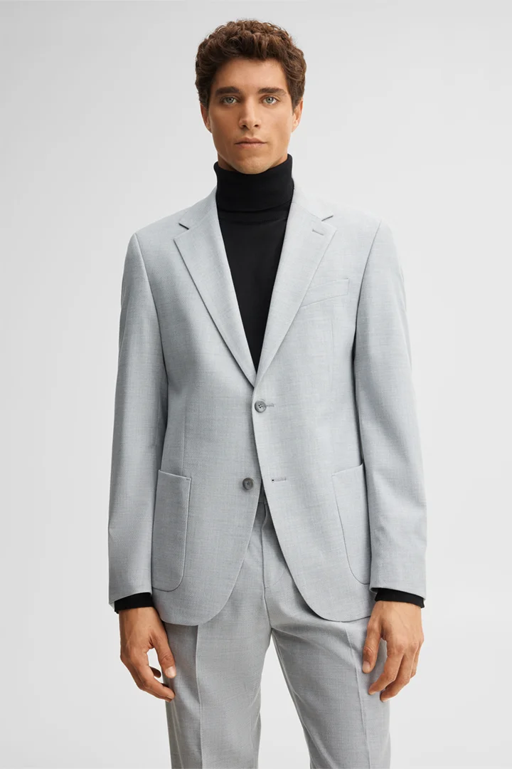 Mène à la page produit « Veste modulable en laine mélangée, grise »