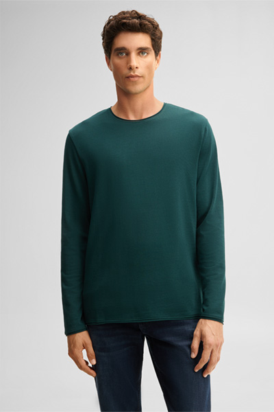 Führt zu Produktdetailseite „Longsleeve aus Baumwollmix, petrol"