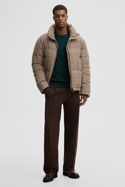 Leads to product detail page "Wool-blend crew-neck jumper, petrol"