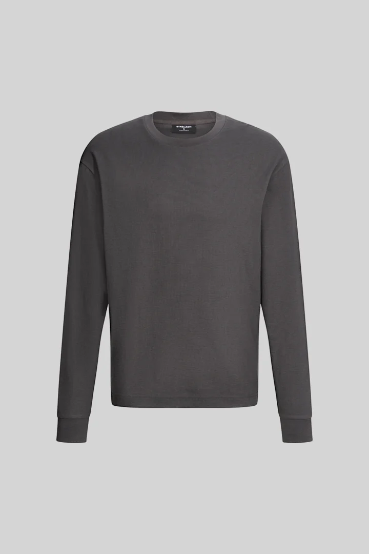 Strellson présente le produit T-shirt à col rond en coton, gris foncé de la catégorie T-shirts et sweats en visuel détouré