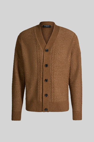 Strickjacke aus Wollmix, beige