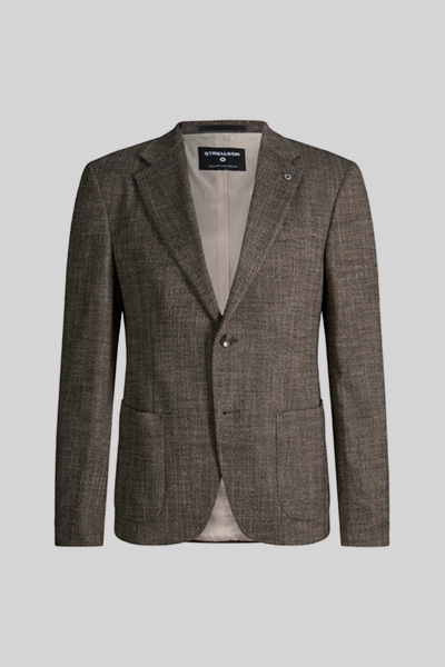 Veste à motif chevrons, marron