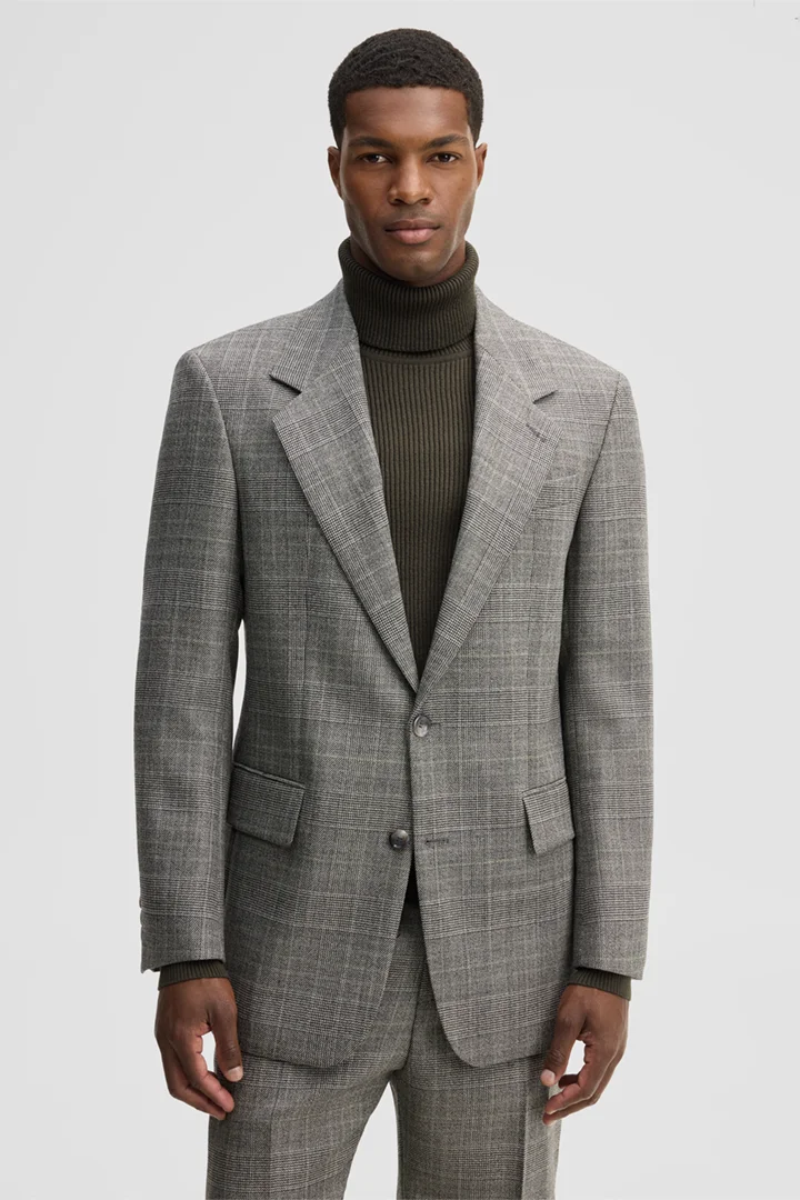 Mène à la page produit « Veste modulable en laine vierge, anthracite »