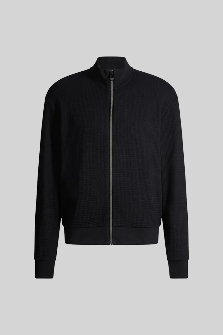 Führt zu Produktdetailseite „Sweat-Jacke mit Zipper, schwarz"