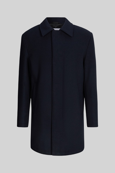Führt zu Produktdetailseite „Wollmix-Mantel, navy"