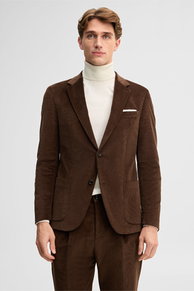Leidt naar de productdetailpagina „Mix and match-colbert van corduroy en een katoenmix, bruin"