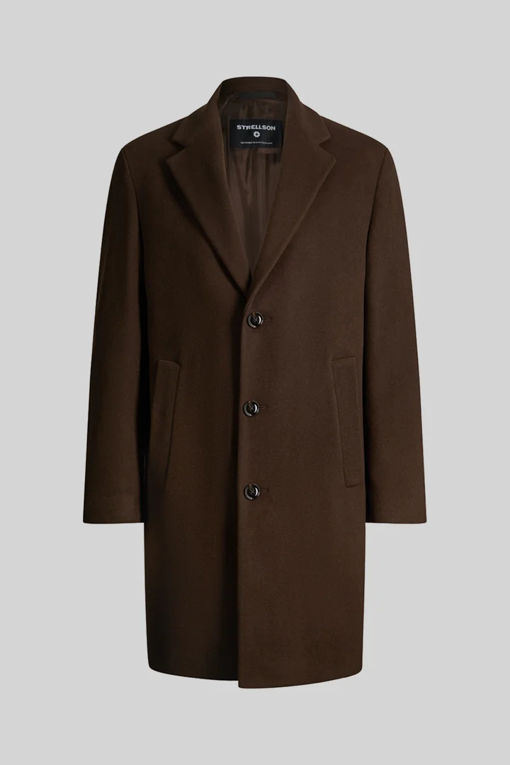 Leads to product detail page "Wool coat with cashmere, brown"